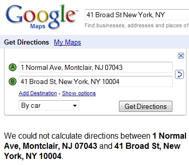 Google Maps Failed Me